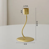 Popxstar 1pcs Candlestick Crafts Simple Nordic Desk Candle Ornament Candle Holder for Dining Room Thanksgiving Wedding Festivals Gift