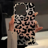 Popxstar INS Black Leopard Print Phone Case For iPhone 15 13 11 12 14 16 Pro Max 13 12 Mini 15 16 Plus Soft Shockproof Bumper Cover Funda