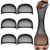 Popxstar Stretchable Elastic Hair Net Black Liner Weaving Cap Comfortable Hairnets Open Ended Fishnet Wig Cap for Women High Quality