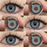 Popxstar Colored Contact Lenses 1pair Natural Eye Lens Blue Eye Lenses Brown Lenses Gray Pupils Yearly Cosmetic Green Contacts