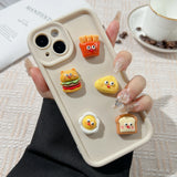 Popxstar Korean Cute Cartoon 3D Coffee Bear Phone Case For iPhone 11 Case iPhone 13 12 14 16 15 Pro Max XR XS 7 8 Plus SE 2020 Soft Cover