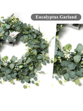 Popxstar green boards inspo 2pcs Artificial Eucalyptus Vine Plant Real Texture Fake Green Hanging Plant Wedding Courtyard Garden Home Party Wall Decoration