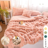 Popxstar Winter Thickened Double-sided Plush Blanket, Bedroom Cover Blanket, Premium Rabbit Plush Bedding, Nap Blanket