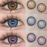 Popxstar 1 Pair Korean Lenses Colored Contact Lenses for Eyes Big Eye Lenses Brown Lenses Blue Eye Lenses High Quaility Lense