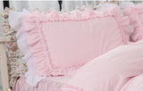 Popxstar shabby chic 1 piece Romantic beauty pillow case Pink Ruffle Lace pillowcase pillow covers decorative Bedding Pillowcases body pillow sham