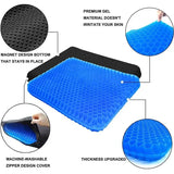 Popxstar Gel Seat Cushion Double Thick Egg Gel Summer Cushion for Pressure Relief Breathable Chair Pad Car Seat Office Chair Soft Cushion