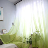 Popxstar Modern Colorful Gradient Polyester Sheer Tulle Curtains Bedroom Kitchen Curtains For Living Room Window Tulle Drapes Cortinas