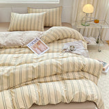 1pc Stripe Duvet Cover150x200 Simple Style Comforter Cover Queen Size Skin friendly Breathable Quilt Cover(pillowcase need order