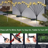 Popxstar 6/8/10 LED Solar Garden Lights Powered Firefly Lights Outdoor Garden Decoration Landscape Lights Firework Firefly Lawn Lamps