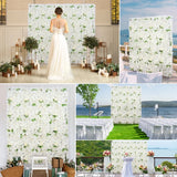 Popxstar 6PCS Artificial Flowers Roses Wall Panel 3D Flower Backdrop for Wall Party Wedding Bridal Shower Outdoor Decoration