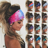 Popxstar Tie Dye Cycling Yoga Sport Sweat Headband Women Sweatband For Men Women Yoga Hair Bands Head Sweat Bands Sports Safety