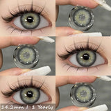 Popxstar 1pair Natural Color Contact Lenses for Eyes Brown Contacts Gray Lenses Fashion Lenses Blue Eyes Contacts Lenses