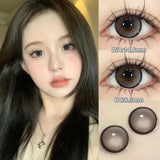 Popxstar 1 Pair High Quality Color Contact Lenses with Diopter Myopia Eyes graduated color Beauty Pupil Makeup Yearly