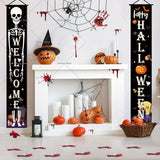 Popxstar Halloween Hanging Door Curtain Banner Pumpkin Ghost Happy Halloween Decorations For Home Trick Or Treat Horror Party Supplies