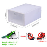 Popxstar 20Pcs Transparent Shoe Box Shoes Organizers Plastic Thickened Foldable Dustproof Storage Box Stackable Combined Shoe Cabinet