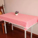 Popxstar cabin weekend inspo Girls Hot Pink Tablecloth Ins Cute Plaid Desk Cloth Dormitory Computer Wallpaper Mat New Kawaii Room Decoration Table Cover