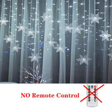 Popxstar LED Garland Holiday Snowflakes String Fairy Light New Year Ornaments Christmas Tree Decorations for Home Party Noel Navidad 2024