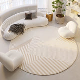 Popxstar Large Living Room Rug Round Carpet Bedroom Home Decoration Soft Thickened Fluffy Plush Floor Mat Lounge Area Rugs Big Size