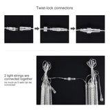 Popxstar 30cm /50cm Waterproof Meteor Shower Rain 8 Tube LED String Lights For Outdoor Holiday Christmas Decoration Tree EU/US/AU/UK Plug