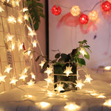 Popxstar shop party pieces 1.5m/3m/6m/10m LED Star String Lights Christmas Garland Battery USB Powered Wedding Party Curtain String Fairy Lamps For Home