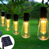 Popxstar LED Solar String Light Outdoor Garland Christmas Globe Bulbs Decoration Camping Garden Party Terrace Fairy Lamp Solar