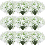 Popxstar 50 Pcs Artificial Flowers Babies Breath Flowers Fake Gypsophila Plants Flowers for Wedding Home Party Decor