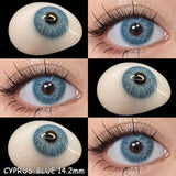 Popxstar 2pcs New Colored Contacts Lenses Natural Blue Lense Brown Eye Contacts Lenses Yearly Use Fashion Lenses Beauty Pupils