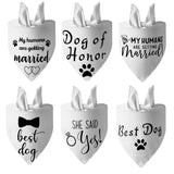 Dog Bandana for Wedding Engagement Announcement Gift Photo Prop Pet Scarf Accessories