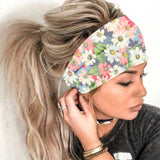 Popxstar Women Headband Girls Summer Boho Hair Band Floral Bohemian Cross Turban Bandage Bandanas Hair Accessories Headwrap Yoga Headwear