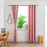 Popxstar 1PC Blackout Curtains With Black TPU Interlining Thin and Light Drapery Panel for Bedroom Meetingroom Share Room Office