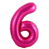 Popxstar 40 inch Hot Rose Pink Number Balloons, Big Huge Number Foil Helium Balloons Birthday Party Celebration Decoration Large globos,