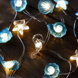 Popxstar Ocean Theme 20/30 Leds String Lights Shell Starfish Under The Sea LED Fairy Light for Wedding Party Christmas Decoration Lamp