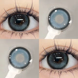 Popxstar 1Pair Blue Green Colour Contacts Lenses  Prescription Myopia Gray Eye Lenses Beauty Pupil Makeup Soft Lenses