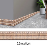 Popxstar 3D Foam Wall Edge Strip Stickers Self Adhesive Waterproof Baseboard Skirting Border Decor Wall Sticker Corner Waist Line 2.3m