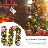 Popxstar 2.7m LED Light Christmas Rattan Wreath Luxury Christmas Decorations Garland Decoration Rattan with Lights Xmas Home Party