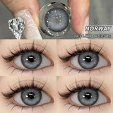 Popxstar 1pair Eye Contacts Lense Color Contact Lenses for Eyes Natural Gray Contact Lens Yearly Fashion Beauty Makeup EyeLenses