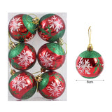 Popxstar 6Pcs/box 6cm Christmas Ball Ornaments Xmas Tree Hanging Pendant Christmas Decorations for Home Navidad Natal New Year Gift