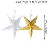 Popxstar 30-75cm Hollow Star Hanging Pendant Eid Mubarak Christmas Ramadan Decoration Islamic Muslim Party Decor Ramadan Kareem Gift