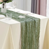 Popxstar 10Pcs Cheesecloth Table Runner Boho Gauze Table Runner 40x270cm Romantic Table Runner for Wedding Bridal Shower Birthday Party