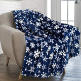 Popxstar Christmas Throw Blanket,Flannel Snowflake Gingerbread Xmas Fleece Blanket,Winter Warm Soft Plush Blanket For Couch Sofa Bed