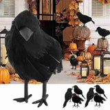 Popxstar Simulation Black Crow Halloween Black Crow Props Simulation Fake Bird Ghost Festival Halloween Decoration Scary Toys