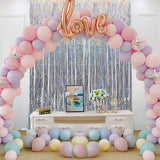 Popxstar 4/2/1Pack Gold Foil Curtain Fringe Pink For Backdrop Party Back Drop Photo Booth Wedding Graduations Birthday Christmas Event