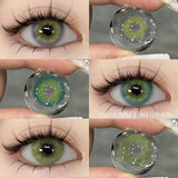 Popxstar 1 Pair Fashion Colored Contact Lenses for Eyes Natural Brown Lenses Yearly Blue Lenses Green Eye Contacts Colorful Lens