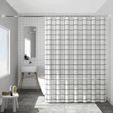 Popxstar Waterproof Shower Curtain Mildew Proof Durable Bathroom Screens With Hook Modern Printed Bathtub Curtains Bathroom Accessories