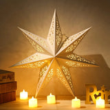 Popxstar 30-75cm Hollow Star Hanging Pendant Eid Mubarak Christmas Ramadan Decoration Islamic Muslim Party Decor Ramadan Kareem Gift