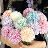 Popxstar spring decor 5pcs Artificial Dandelion Flowers, Fake Hydrangea Bridal Wedding Bouquet, Home Garden Party Wedding Decor, Winter Christmas Home