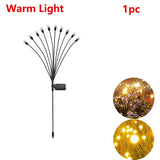 Popxstar 6/8/10 LED Solar Garden Lights Powered Firefly Lights Outdoor Garden Decoration Landscape Lights Firework Firefly Lawn Lamps