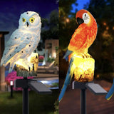 Popxstar Solar Lamp Owl /ParrotAnimal Solar Garden Lights Powered Solar Led Light Outdoor Garden Decoration Lamp Waterproof Solar Lights