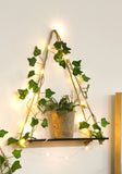 Popxstar 1/2pc Artificial Ivy Led-strip Floating Wall Shelf Boho Home Decoration Nordic Plant Flower Pot Tray Wall Hanging Shelvesgift