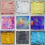 Popxstar 35Pcs Shimmer Wall Backdrop Square Sequin Panels Decor for Valentine's Decorations Birthday Wedding Bachelorette Party 5X7 feet